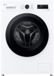 Пральна машина LG фронтальна, 7кг, 1200, A, 44см, дисплей, пара, інвертор, білий №1
