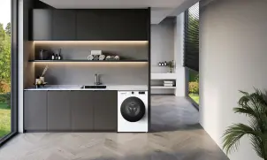 Пральна машина LG фронтальна, 9кг, 1400, A, 55см, дисплей, пара, інвертор, білий №3
