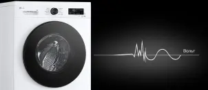 Пральна машина LG фронтальна, 9кг, 1400, A, 55см, дисплей, пара, інвертор, білий №6