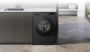 Стиральная машина LG фронтальная, 9кг, 1400, A, 55см, дисплей, пара, инвертор, черный №4
