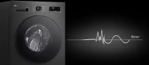 Стиральная машина LG фронтальная, 9кг, 1400, A, 55см, дисплей, пара, инвертор, черный №6