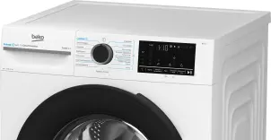 Стиральная машина Beko фронтальная, 8кг, 1400, A, 55см, дисплей, инвертор, пара, белый №8