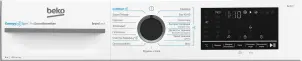 Стиральная машина Beko фронтальная, 8кг, 1400, A, 55см, дисплей, инвертор, пара, белый №9