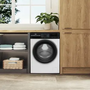 Стиральная машина Beko фронтальная, 9кг, 1400, A, 55см, дисплей, пар, инвертор, WIFI, белый №8