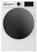 Стиральная машина Whirlpool фронтальная, 7кг, 1200, A, 49.6см, дисплей, пара, инвертор, черный люк, белый