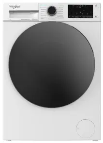 Стиральная машина Whirlpool фронтальная, 7кг, 1200, A, 49.6см, дисплей, пара, инвертор, черный люк, белый №1