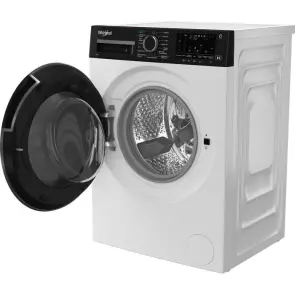 Стиральная машина Whirlpool фронтальная, 8кг, 1400, C, 55см, дисплей, пара, инвертор, черный люк, белый №5
