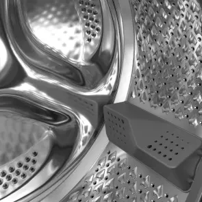Стиральная машина Whirlpool фронтальная, 8кг, 1400, C, 55см, дисплей, пара, инвертор, черный люк, белый №9