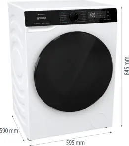 Стирально-сушильная машина Gorenje фронтальная, 10.5(6)кг, 1400, A+, 60см, дисплей, пара, инвертор, Wi-Fi, белый №7
