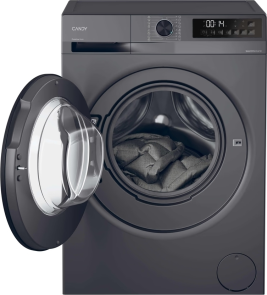 Пральна машина Candy ProWash 300 фронтальна, 8кг, 1400, A, 48см, дисплей, пара, інвертор, люк чорний, cріблястий №8