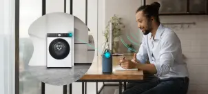 Пральна машина LG фронтальна, 9кг, 1200, A, 48см, дисплей, пара, інвертор, білий №5