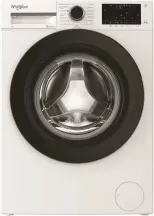 Стиральная машина Whirlpool фронтальная, 8кг, 1400, А, 55см, дисплей, пара, инвертор, люк черный, белый