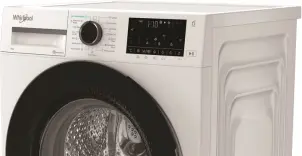 Стиральная машина Whirlpool фронтальная, 8кг, 1400, А, 55см, дисплей, пара, инвертор, люк черный, белый №4