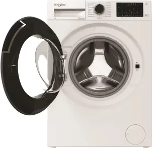 Стиральная машина Whirlpool фронтальная, 8кг, 1400, А, 55см, дисплей, пара, инвертор, люк черный, белый №5