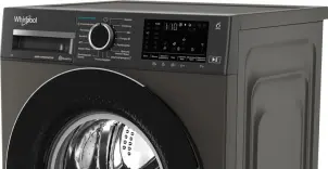 Стиральная машина Whirlpool фронтальная, 8кг, 1400, А, 44.4см, дисплей, пара, инвертор, люк черный, серый №5