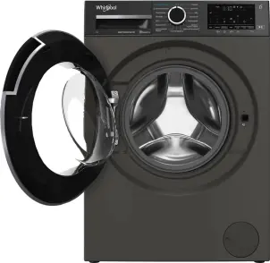 Стиральная машина Whirlpool фронтальная, 8кг, 1400, А, 44.4см, дисплей, пара, инвертор, люк черный, серый №6