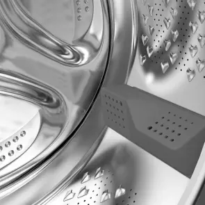 Стиральная машина Whirlpool фронтальная, 8кг, 1400, А, 44.4см, дисплей, пара, инвертор, люк черный, серый №9