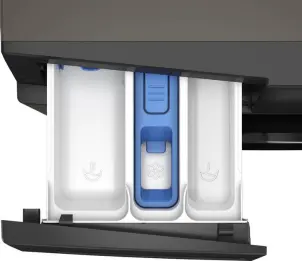 Стиральная машина Whirlpool фронтальная, 8кг, 1400, А, 44.4см, дисплей, пара, инвертор, люк черный, серый №10