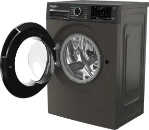 Стиральная машина Whirlpool фронтальная, 8кг, 1400, А, 44.4см, дисплей, пара, инвертор, люк черный, серый №11