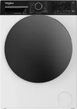 Стиральная машина Whirlpool фронтальная, 8кг, 1200, А, 44.4см, дисплей, пара, инвертор, люк черный, белый