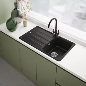 Змішувач для кухні Franke Lina Clear Water, довж.виливу - 216 мм, поворотний, 1+1 фільтр, чорний матовий №3