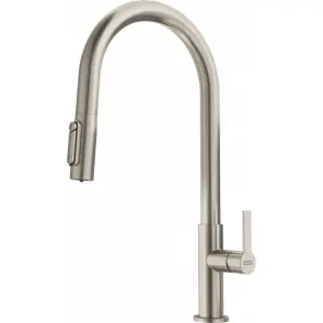 Смеситель для кухни Franke Maris Slim J Clear Water, длина излива - 221 мм, поворотный, 1+1 фильтр, сталь. №1