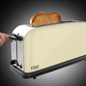 Тостер Russell Hobbs Classic, 1100Вт, довгі слоти, метал, бежевий №4