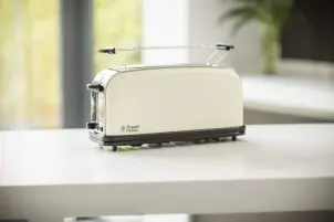 Тостер Russell Hobbs Classic, 1100Вт, довгі слоти, метал, бежевий №7
