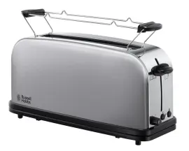 Тостер Russell Hobbs Oxford 1600Вт, длинные слоты на 4 тоста, металл, серебристый