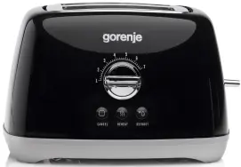 Тостер Gorenje, 900Вт, пластик-метал, чорний