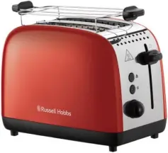 Тостер Russell Hobbs Colours Plus 1600Вт, підігрів, розморожування, метал., червоний