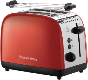 Тостер Russell Hobbs Colours Plus 1600Вт, підігрів, розморожування, метал., червоний №2