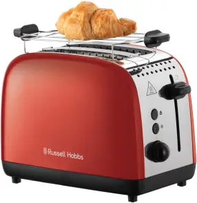 Тостер Russell Hobbs Colours Plus 1600Вт, підігрів, розморожування, метал., червоний №4