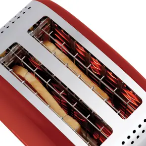 Тостер Russell Hobbs Colours Plus 1600Вт, підігрів, розморожування, метал., червоний №9