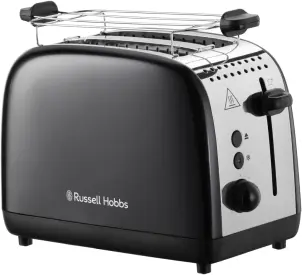 Тостер Russell Hobbs Colours Plus 1600Вт, підігрів, розморожування, метал., чорний №1