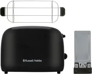 Тостер Russell Hobbs Colours Plus 1600Вт, підігрів, розморожування, метал., чорний №3
