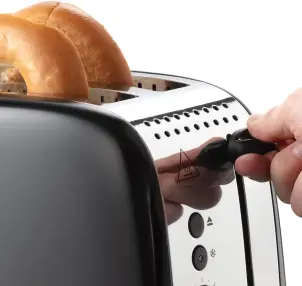 Тостер Russell Hobbs Colours Plus 1600Вт, підігрів, розморожування, метал., чорний №7