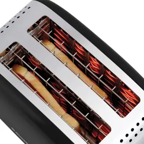 Тостер Russell Hobbs Colours Plus 1600Вт, підігрів, розморожування, метал., чорний №9