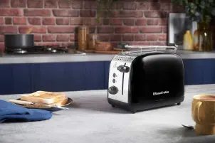 Тостер Russell Hobbs Colours Plus 1600Вт, підігрів, розморожування, метал., чорний №11