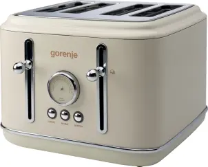 Тостер Gorenje, 950Вт, функц. розморожування, автовідключення, пластик + металл, бежевий №3