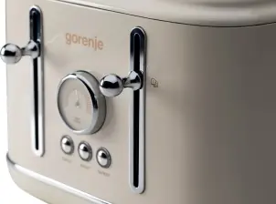 Тостер Gorenje, 950Вт, функц. розморожування, автовідключення, пластик + металл, бежевий №5