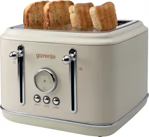 Тостер Gorenje, 950Вт, функц. розморожування, автовідключення, пластик + металл, бежевий №6