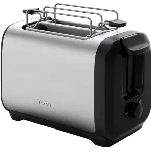 Тостер Tefal Subito 1100Вт, розморожування, щипці, нерж. сталь, чорний №1