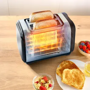 Тостер Tefal Subito 1100Вт, розморожування, щипці, нерж. сталь, чорний №4