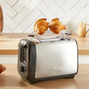 Тостер Tefal Subito 1100Вт, розморожування, щипці, нерж. сталь, чорний №6
