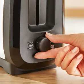 Тостер Tefal Subito 1100Вт, розморожування, щипці, нерж. сталь, чорний №8