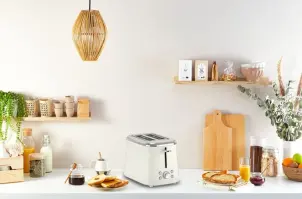 Тостер Tefal Collection 850Вт, размораживание, пластик, бежевый №11
