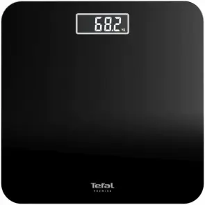 Ваги Tefal підлогові Premiss, 160кг, AAAx2 в комплекті, скло, чорний №1