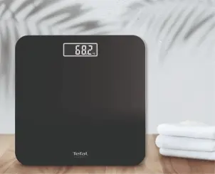 Ваги Tefal підлогові Premiss, 160кг, AAAx2 в комплекті, скло, чорний №10