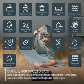 Ваги Tefal підлогові Goodvibes Life+, 180кг, Bluetooth, AAAx3 в комплекті, скло, синій №7
